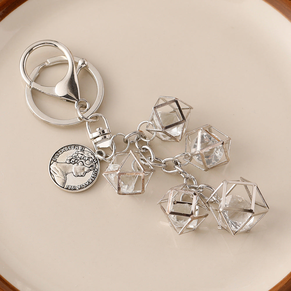 Wholesale Crystal Diamond Ball Alloy Keychain